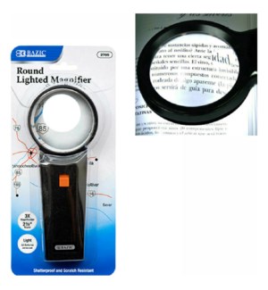 BAZIC #2705 MAGNIFIER ROUND 3X LIGHTED