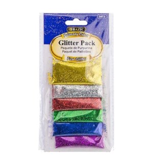 BAZIC #3473 GLITTER PACK PRIMARY COLOR
