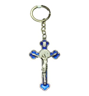 REL KEYCHAIN #68067 CROSS BLUE COLOR