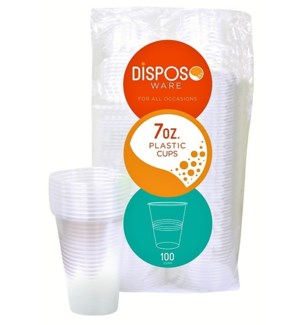 PLASTIC CUPS 7OZ #17031 CLEAR