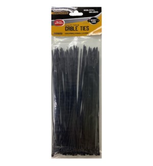 CABLE TIES #16282B BLACK FAMILY MAID