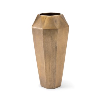 Hexx Vase (Round Tall) - Hand Finished Brass