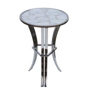 Billie Accent Table (Trio) - Polished Ivory Top