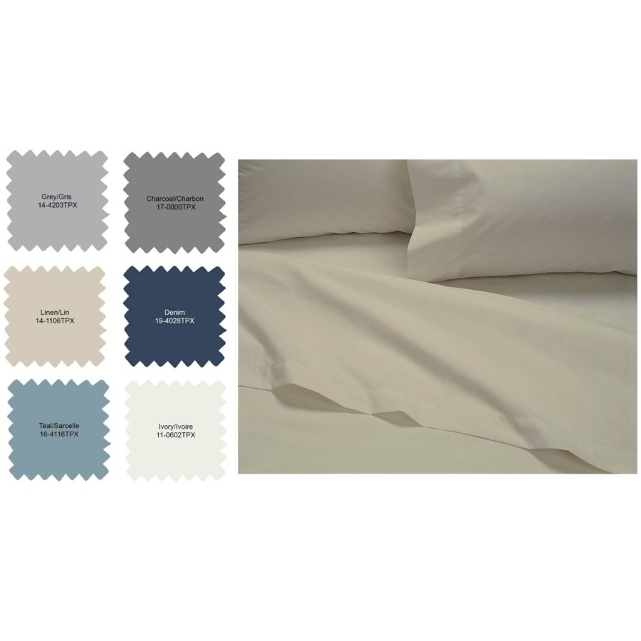 ENSEMBLE DE DRAPS EN MICROFIBRE SOLIDE DENIM SIMPLE ...