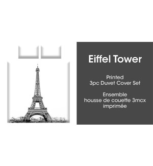 EIFFEL TOWER 2PC ENS HOUSSE DE COUETTE gris SIMPL