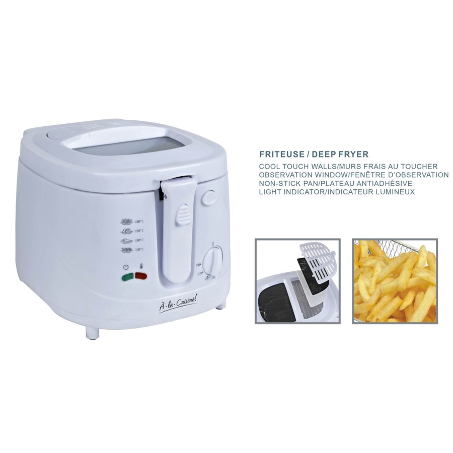 Friteuse Electrique 2 5l 1500w Blanc Df 27 Kitchen Appliances Appareils De Cuisine Marimac Group