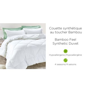 COUETTE SYNTHETIQUE EFFET BAMBOO Duvet Whi T
