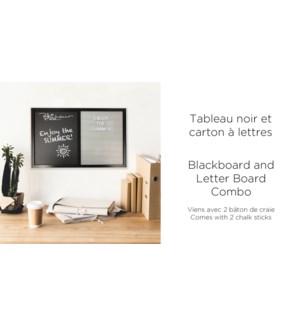 Tableau noir et carton … lettres - 47x60-8B