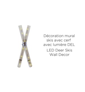D‚coration murale Skis cerf LED - 50x15-8B