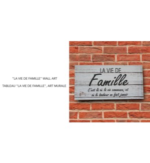 Vie de Famille Wall Art -30x60-8B