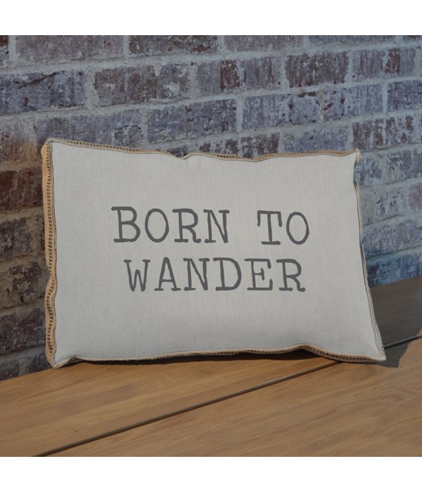 Born to wander pillow