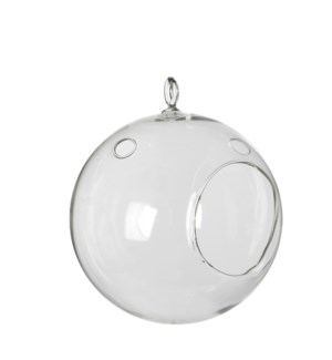 Deco glass sphere transparent - 8x8"