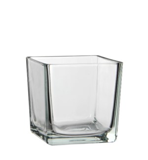 Lotty vase square transparent - 5.5x5.5x5.5"
