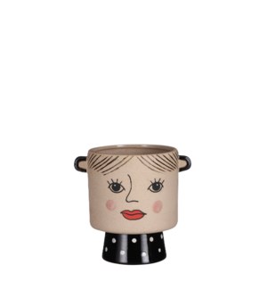 Pot girl l. brown display - 7x5.5x6.75"