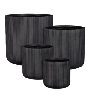 Nuovo pot round black set of 4 - 17.75x17.75"