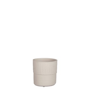 Lena pot round cream - 5.5x5.5"