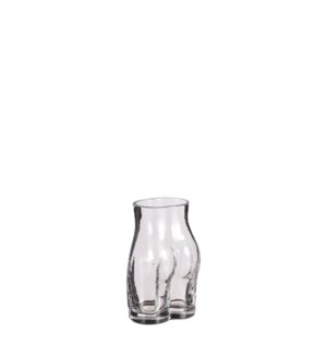 Silhouette vase glass - 3.25x2.25x4.75"