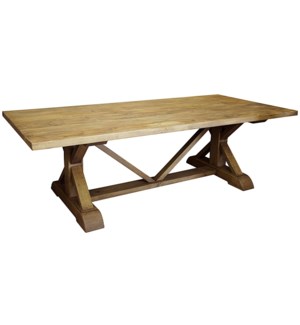 Reclaimed Lumber X-Dining Table