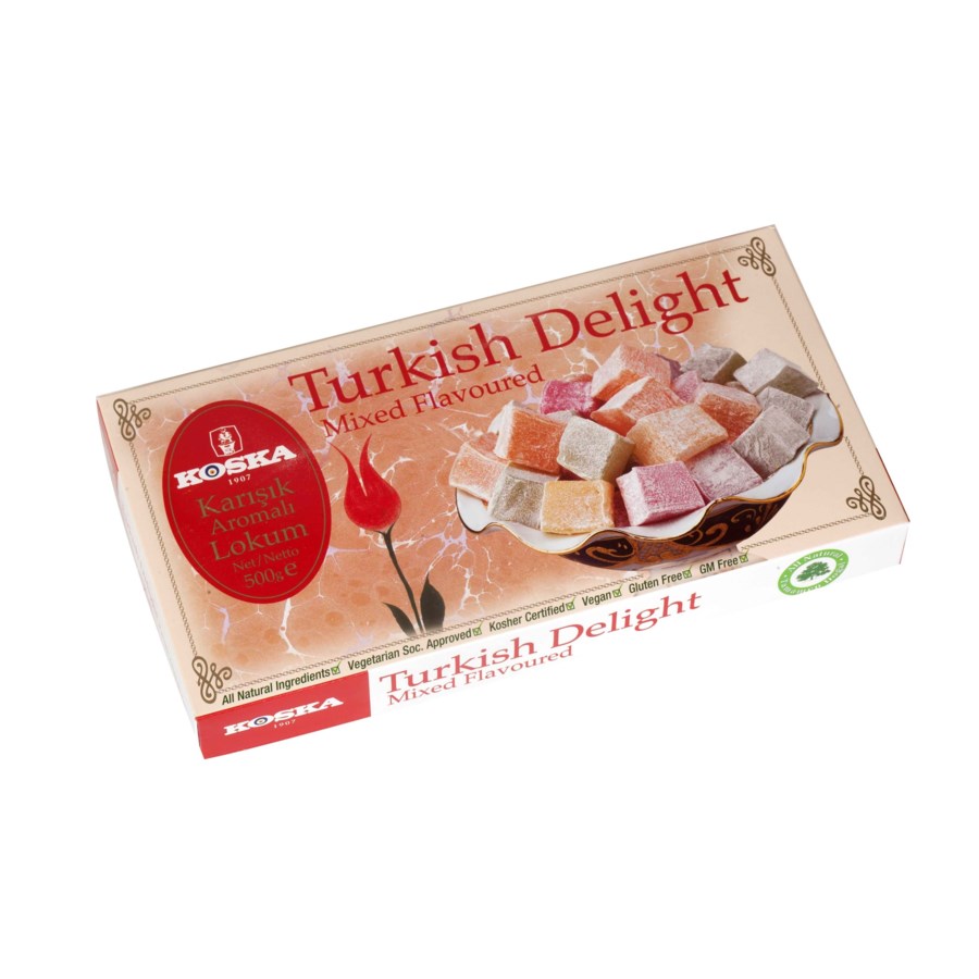 Koska Turkish Delight Mixed Flavored 12 500 Gr Turkish Delights