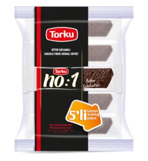 Torku NO:1 Bitter Chocolate Coated Wafer 16x(5x35gr)  FREE