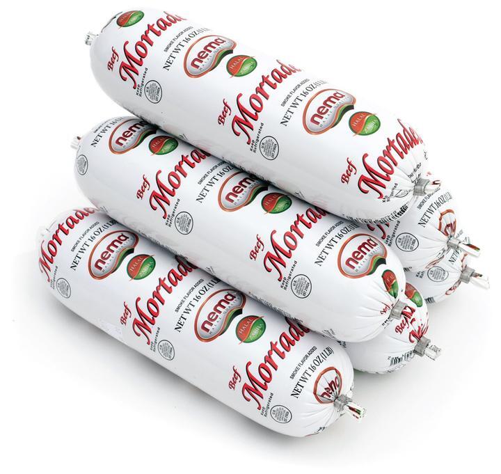 Halal Mortadella Plain 16/1lb halal meat products Macar & Sons Inc.