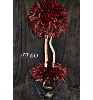 RED FEATHER TOPIARY
