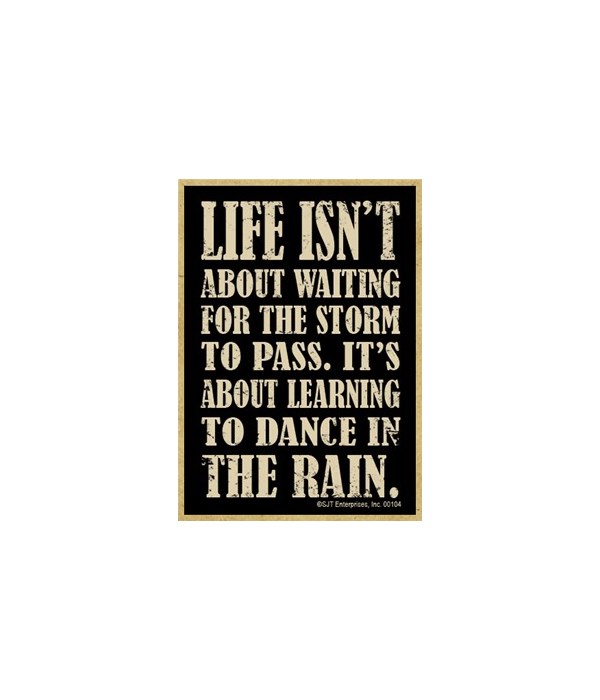 Life isn't about waiting for the storm t