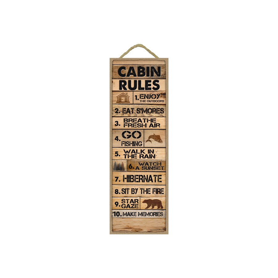 cabin rules 1 10 list rustic wood planks plank