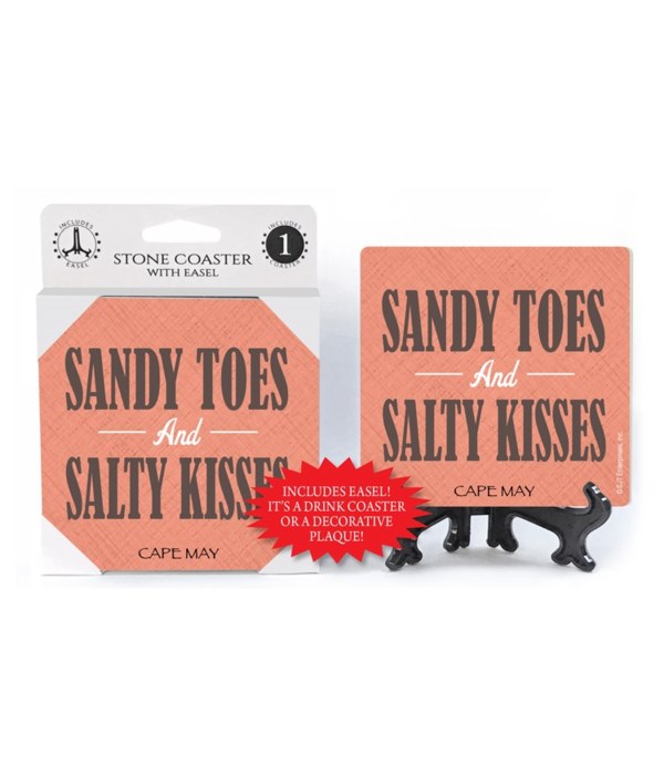 Sandy toes and salty kisses  coaster 1-p