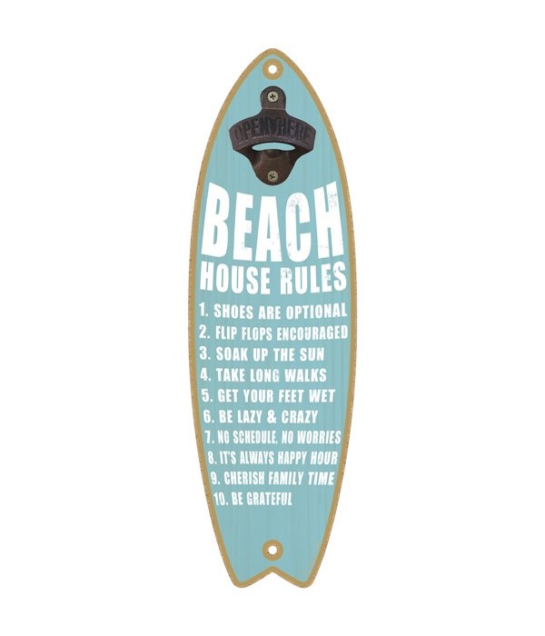 Beach house rules (Blue and white) Surfb