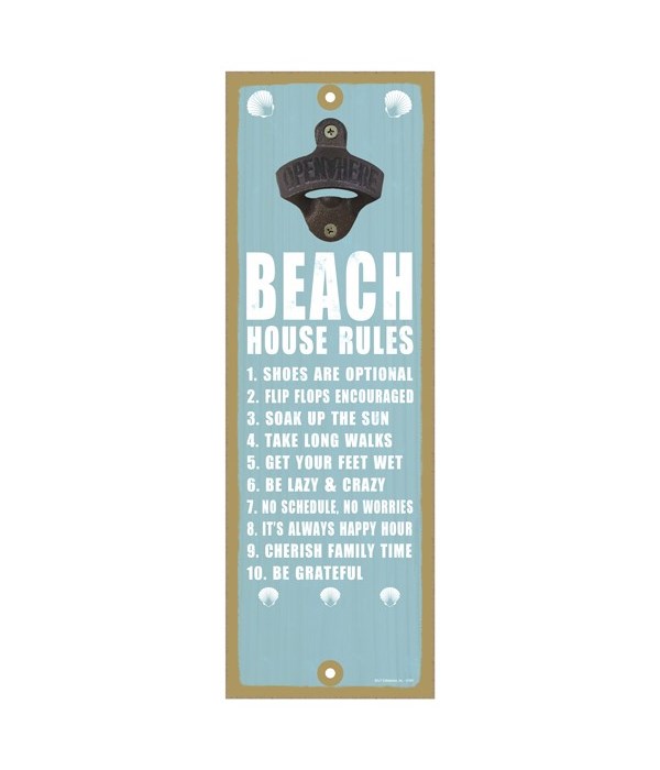 Beach house rules (Blue and white)