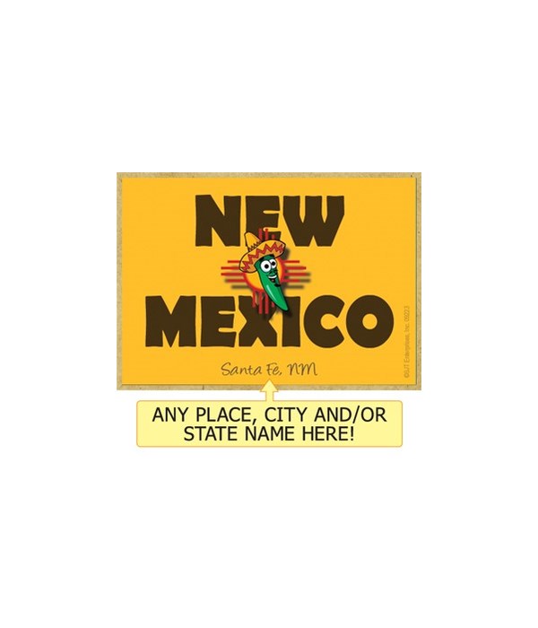 New Mexico - happy pepper wearing sombre
