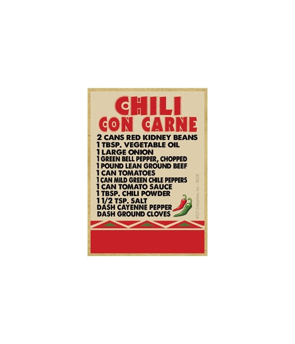 Southwest Recipe - Chili Con Carne - red