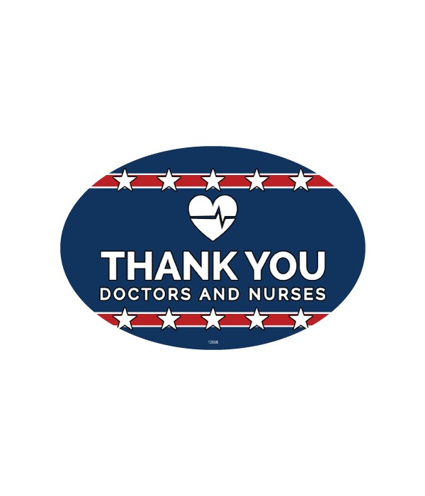 Covid Thank you Doctors oval magnet