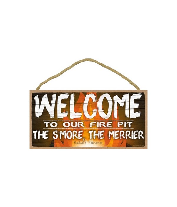 Welcome to our Fire pit - fire bkgd 5x10