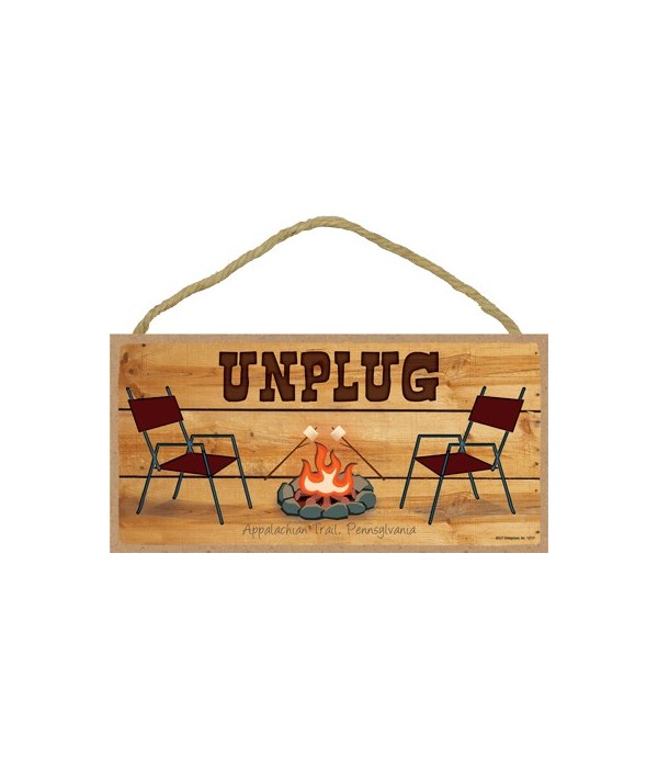 Unplug - chairs next to campfire 5x10