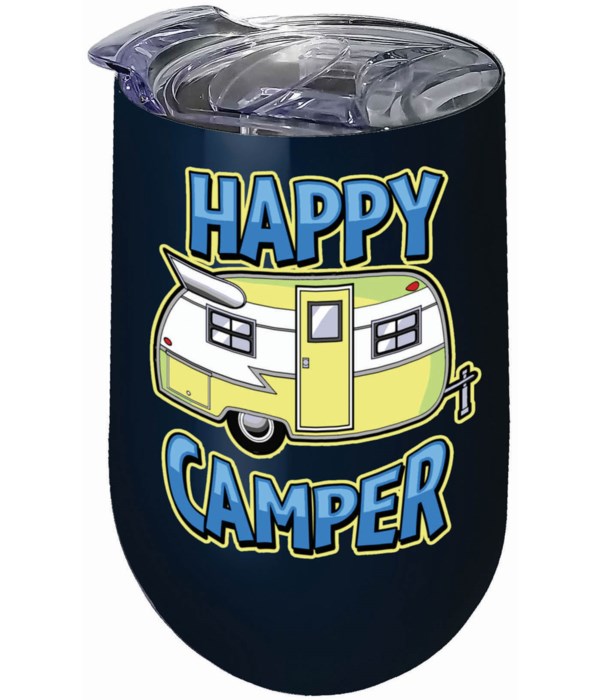 HAPPY CAMPER STNLS WINE TUMBLR