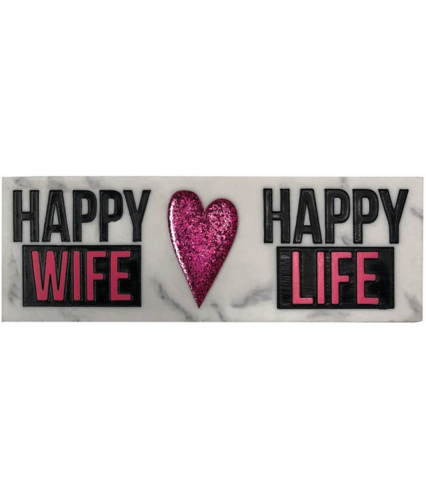 HAPPY WIFE HAPPY LIFE SIGN