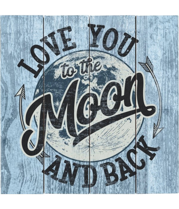 MOON AND BACK WOOD SIGN