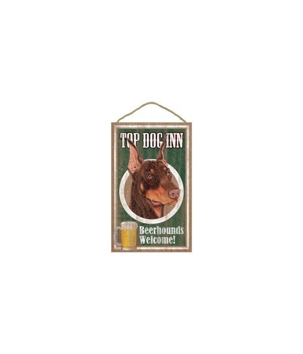 Top Dog Beerhound 10x16 Doberman (brown