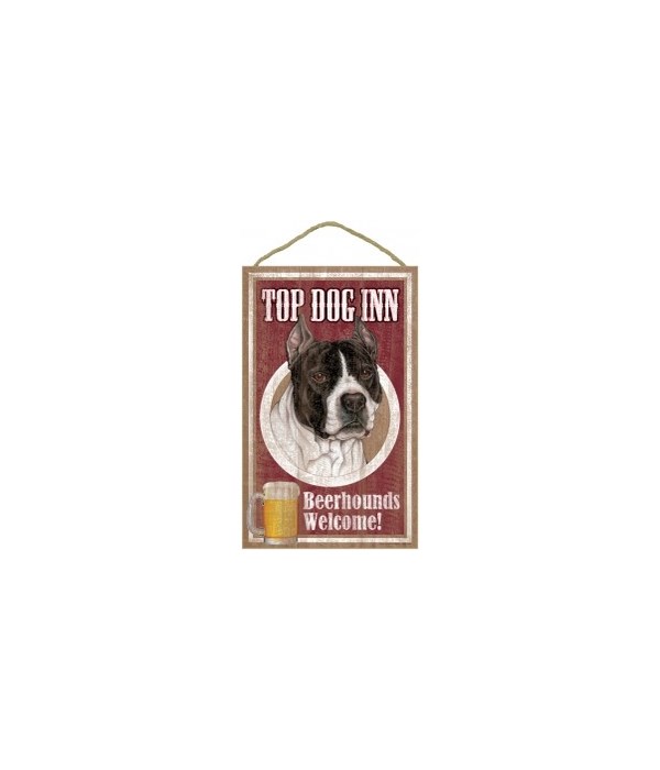 Top Dog Beerhound 10x16 Pitbull (B&W)