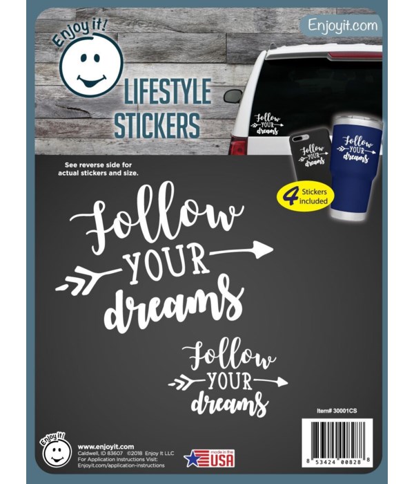 Follow Your Dreams Stickers