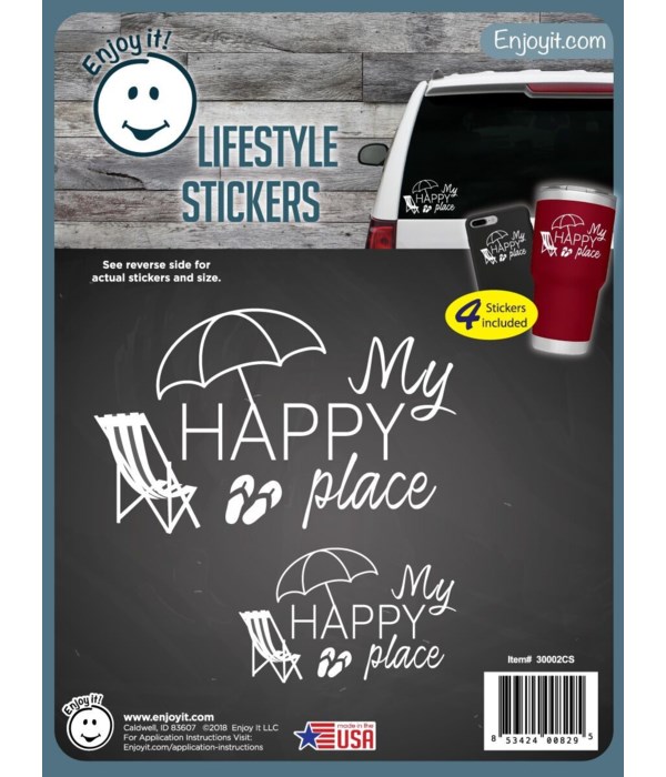 My Happy Place Stickers