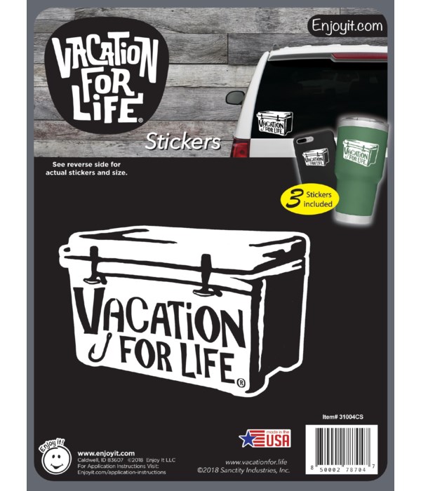 Cooler - Vacation For Life Stickers