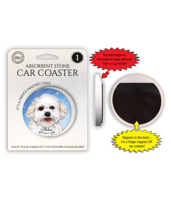 Bichon Frise (puppy cut) Magnet coaster