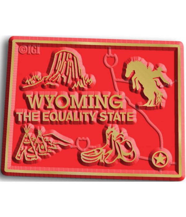 Wyoming Map Magnet
