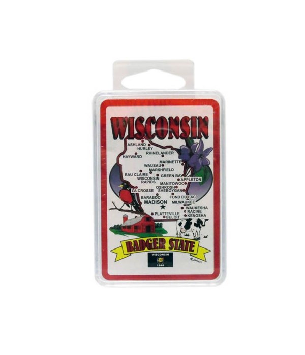WI Playing Cards State Map 24DP