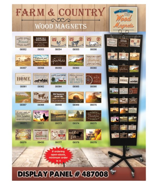 Farm & Country Magnets 30 Asst / 120PC