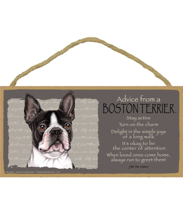 Advice from a Boston Terrier 5x10