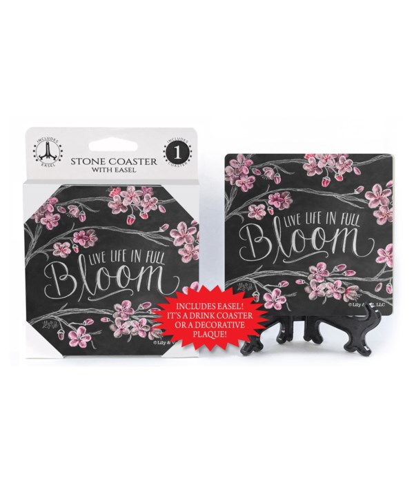 Live life in full bloom  coaster 1-pack